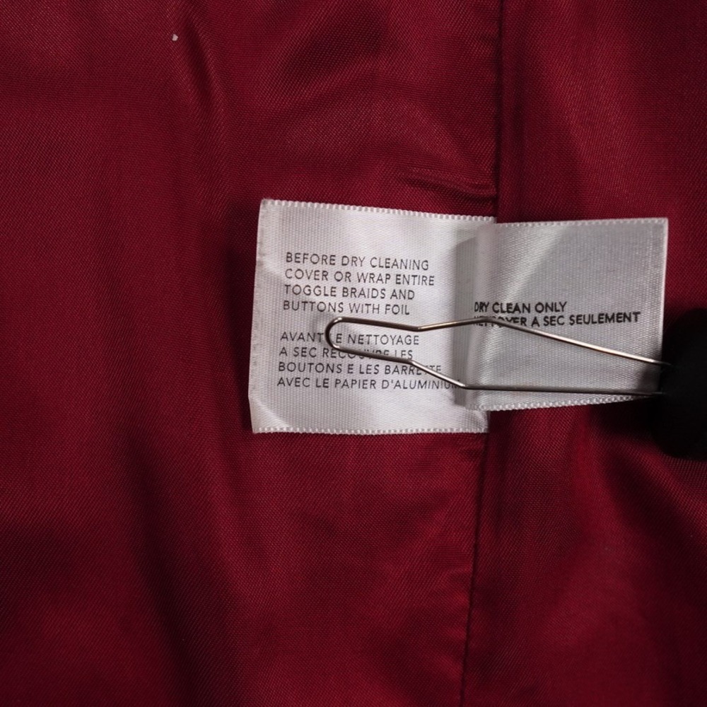 VTG‎ Talbots Wool Toggle Duffel Coat Womens 6 Red Petite Removable Hood Gorpcore - Picture 6 of 16